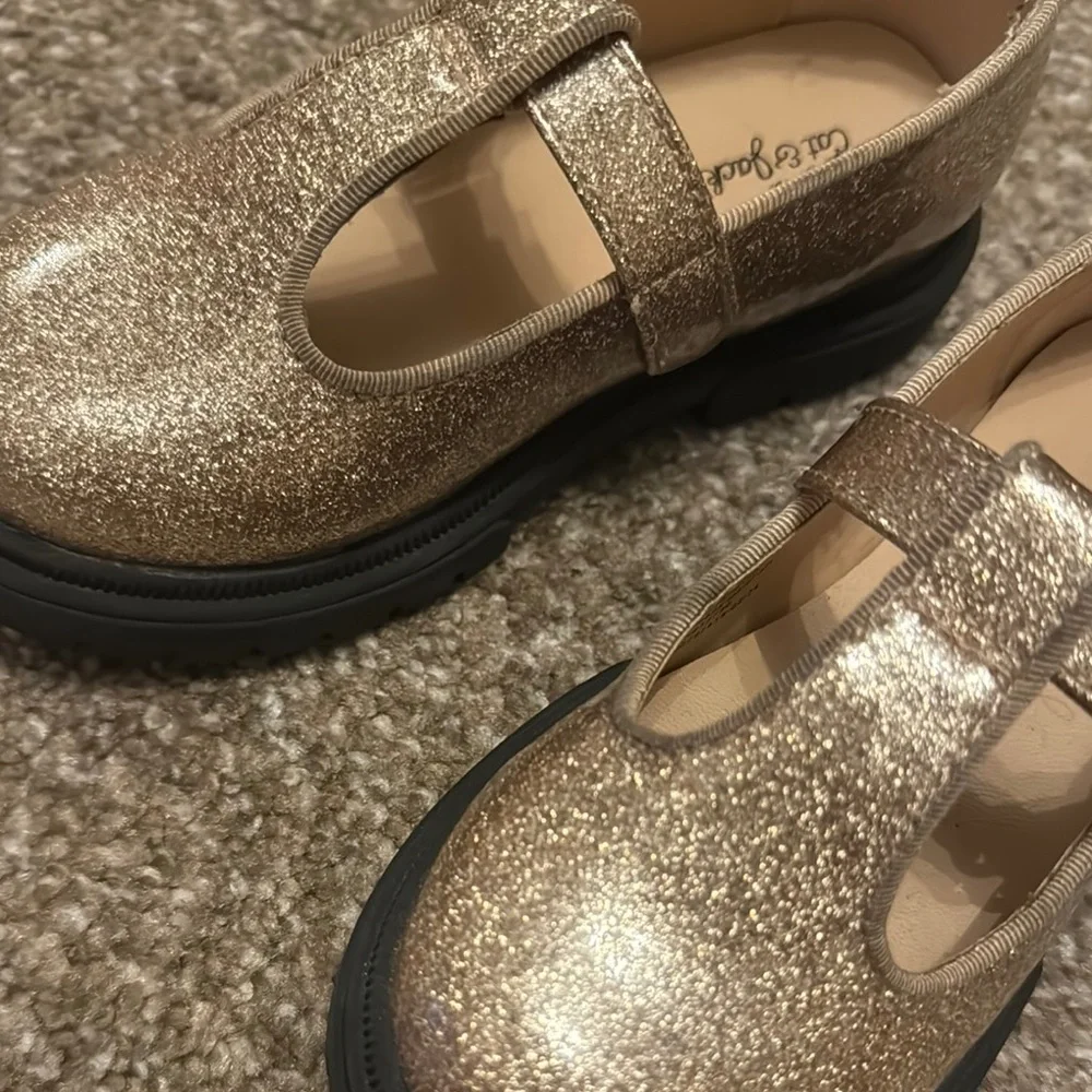 Gold Glitter Kids Shoes - 7 toddler